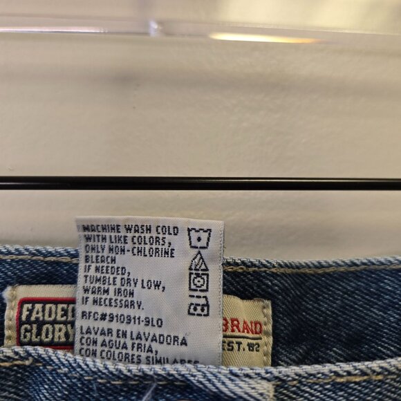 Vintage Women's 14 Denim Mini Skirt Blue Embroidered Leaf Detail 90s Cotton Retr - Picture 5 of 8